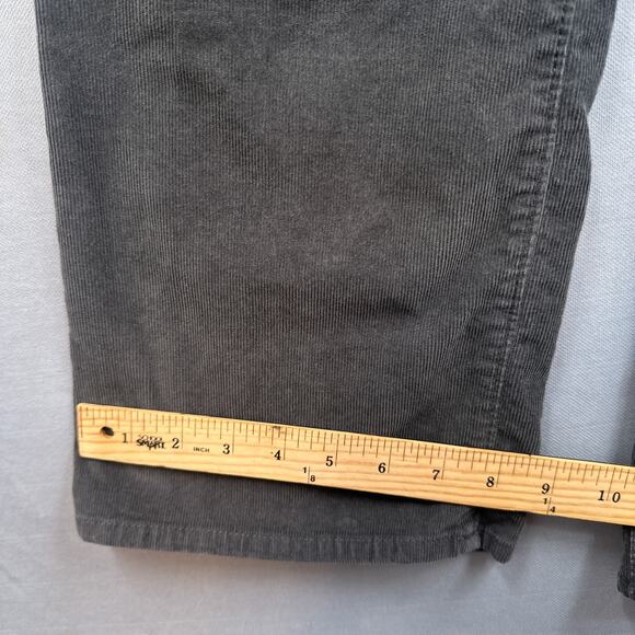 Eddie Bauer Corduroy Pants Women 8 Gray Curvy Bootcut Retro Outdoor School Basic - Picture 14 of 14